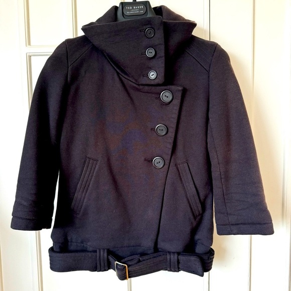 Anthropologie Community Aritzi Moto Bomber Jacket Sz S Organic Cotton Black - Picture 6 of 16